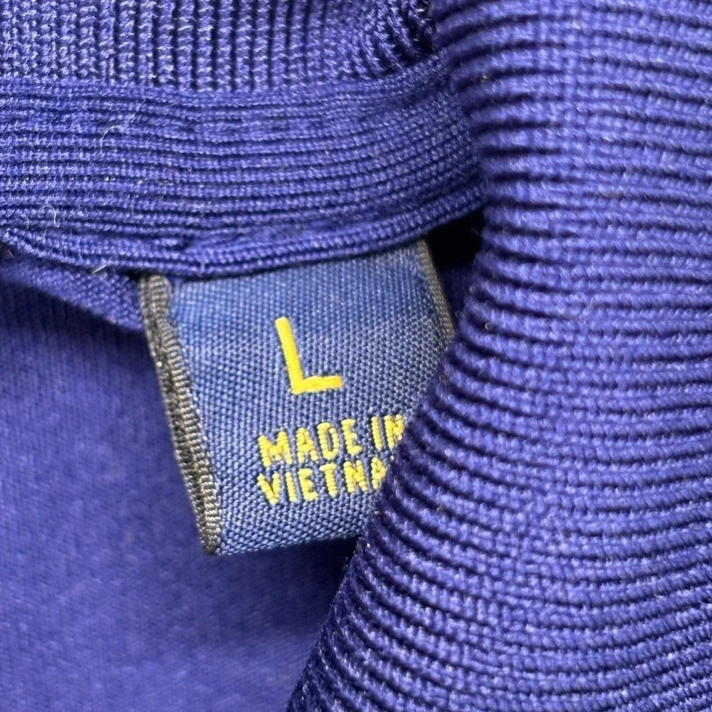 Polo Golf Ralph Lauren Polo Shirt Mens Large Blue Long Sleeve Stretch Richland